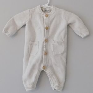 Cherokee Newborn Boys Unisex Sweater Romper